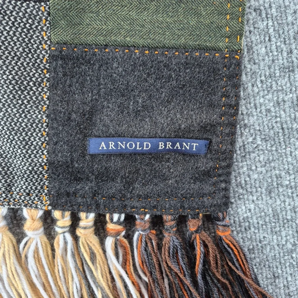 Arnold Brant Scarf Patchwork Cashmere One Size Multicolor Mens